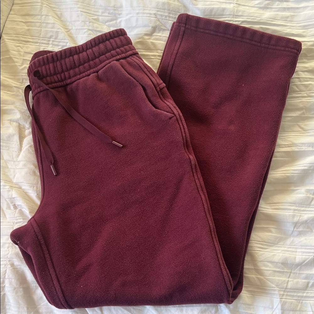 CRZ Yoga Maroon Fleece Sweatpants